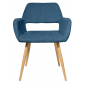 Кресло с обивкой ST-GROUP Кромвель ткань, сталь синий Фото 2