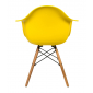 Кресло пластиковое ST-GROUP Eames DAW пластик, бук, сталь желтый Фото 4