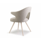 Кресло деревянное мягкое Scab Design You бук, ткань отбеленный бук, светло-серый Фото 3