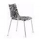 Стул с обивкой Scab Design Zebra Pop 4 legs  сталь, поликарбонат, ткань черный, белый Фото 1