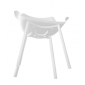 Кресло пластиковое Gaber More NA металл, технополимер белый Фото 5