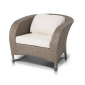 Кресло плетеное 4SIS Римини алюминий, искусственный ротанг серо-коричневый Фото 1