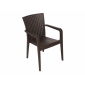 Кресло пластиковое DELTA Alberta полипропилен коричневый Фото 2