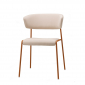 Кресло с обивкой Scab Design Lisa Waterproof сталь, дерево, влагозащитная ткань терракотовый, песок Фото 5