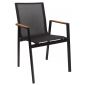 Кресло металлическое текстиленовое DELTA Rossi текстилен, алюминий черный Фото 1