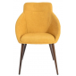 Кресло с обивкой ST-GROUP Квини микрофибра, сталь желтый Фото 2