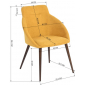 Кресло с обивкой ST-GROUP Квини микрофибра, сталь желтый Фото 10