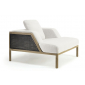 Кресло деревянное лаунж с подушками Ethimo Grand Life мореный тик, роуп, акрил мореный тик, белый Фото 5