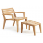 Кресло деревянное лаунж Ethimo Ribot тик натуральный Фото 4