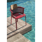 Кресло металлическое Ethimo Nicolette алюминий, тик красный, натуральный Фото 9