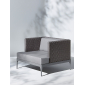 Кресло плетеное лаунж с подушками Ethimo Infinity алюминий, искусственный ротанг, акрил серый Фото 5