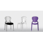 Комплект прозрачных стульев PEDRALI Queen Set 4 поликарбонат серый Фото 4