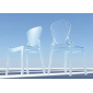 Комплект прозрачных стульев PEDRALI Queen Set 4 поликарбонат прозрачный Фото 3