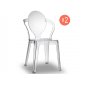 Комплект прозрачных стульев Scab Design Spoon Set 2 поликарбонат прозрачный Фото 1