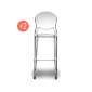 Комплект барных прозрачных стульев Scab Design Igloo Set 2 поликарбонат прозрачный Фото 1