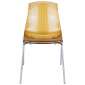 Комплект прозрачных стульев Siesta Contract Allegra Set 2 сталь, поликарбонат янтарный Фото 3