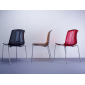 Комплект прозрачных стульев Siesta Contract Allegra Set 4 сталь, поликарбонат янтарный Фото 9