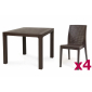 Комплект пластиковой мебели DELTA Arizona Siena полипропилен коричневый Фото 1