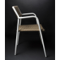 Кресло плетеное RosaDesign Gilda алюминий, роуп песочный Фото 3