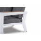 Кресло металлическое мягкое 4SIS Фореста алюминий, тик, ткань белый Фото 13