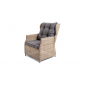 Кресло раскладное плетеное с подушкой 4SIS Форио алюминий, искусственный ротанг, ткань соломенный Фото 1
