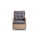 Кресло раскладное плетеное с подушкой 4SIS Форио алюминий, искусственный ротанг, ткань соломенный Фото 2