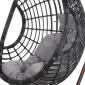 Кресло плетеное подвесное Afina AFM-300C Dark Grey искусственный ротанг, сталь коричневый, темно-серый Фото 2