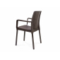 Кресло пластиковое DELTA Napoli полипропилен коричневый Фото 2