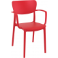 Кресло пластиковое Siesta Contract Lisa стеклопластик красный Фото 1