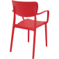 Кресло пластиковое Siesta Contract Lisa стеклопластик красный Фото 6