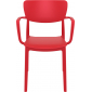 Кресло пластиковое Siesta Contract Lisa стеклопластик красный Фото 4