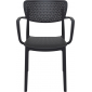 Кресло пластиковое Siesta Contract Loft стеклопластик черный Фото 6