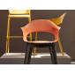 Кресло пластиковое Scab Design Natural Lady B бук, технополимер черный бук, терракотовый Фото 3