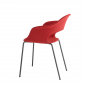 Кресло с обивкой Scab Design Lady B Pop сталь, технополимер, ткань антрацит, красный Фото 2