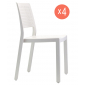 Комплект пластиковых стульев Scab Design Emi Set 4 стеклопластик лен Фото 1