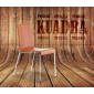 Комплект офисных стульев для переговорных PEDRALI Kuadra Set 4 металл, кожа темно-рыжий Фото 4