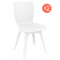 Комплект пластиковых стульев Siesta Contract Mio-PP Set 2 стеклопластик, полипропилен белый Фото 1