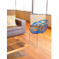 Кресло прозрачное PAPATYA Flora-ML сталь, поликарбонат хромированный, синий Фото 4