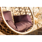 Кресло плетеное подвесное JOYGARDEN Aura алюминий, искусственный ротанг коричневый Фото 6