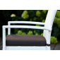 Кресло плетеное с подушкой JOYGARDEN Milano алюминий, искусственный ротанг белый Фото 8