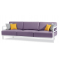 Диван трехместный PAPATYA Loca Sofa LS 03 сталь, ткань Etisilk Фото 1