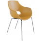 Кресло пластиковое PAPATYA Opal ML Pro сталь, стеклопластик темно-желтый Фото 1