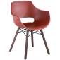 Кресло пластиковое PAPATYA Opal Wox Pro Iroko ироко, стеклопластик натуральный, кирпично-красный Фото 1