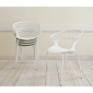 Кресло пластиковое PAPATYA Tiara сталь, стеклопластик белый Фото 6