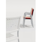 Кресло пластиковое PAPATYA Karea алюминий, стеклопластик сатинированный алюминий, красный Фото 4