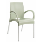 Кресло пластиковое PAPATYA Vital-K алюминий, стеклопластик светло-зеленый Фото 1