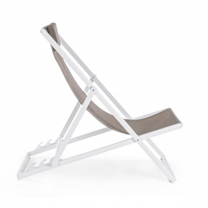 Кресло-шезлонг металлическое текстиленовое Garden Relax Taylor алюминий, текстилен коричневый Фото 8