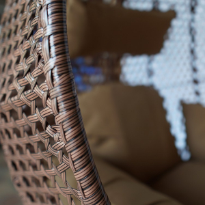 Кресло плетеное подвесное KVIMOL KM-0002 сталь, искусственный ротанг коричневый Фото 11