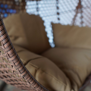 Кресло плетеное подвесное KVIMOL KM-0002 сталь, искусственный ротанг коричневый Фото 12