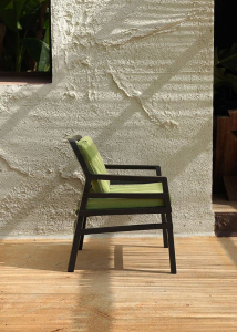 Кресло пластиковое с подушками Nardi Aria стеклопластик, акрил антрацит, лайм Фото 3